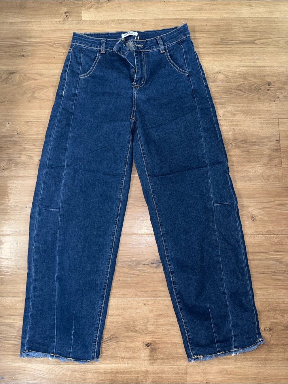 Brand new with tags blue denim barrel jeans
